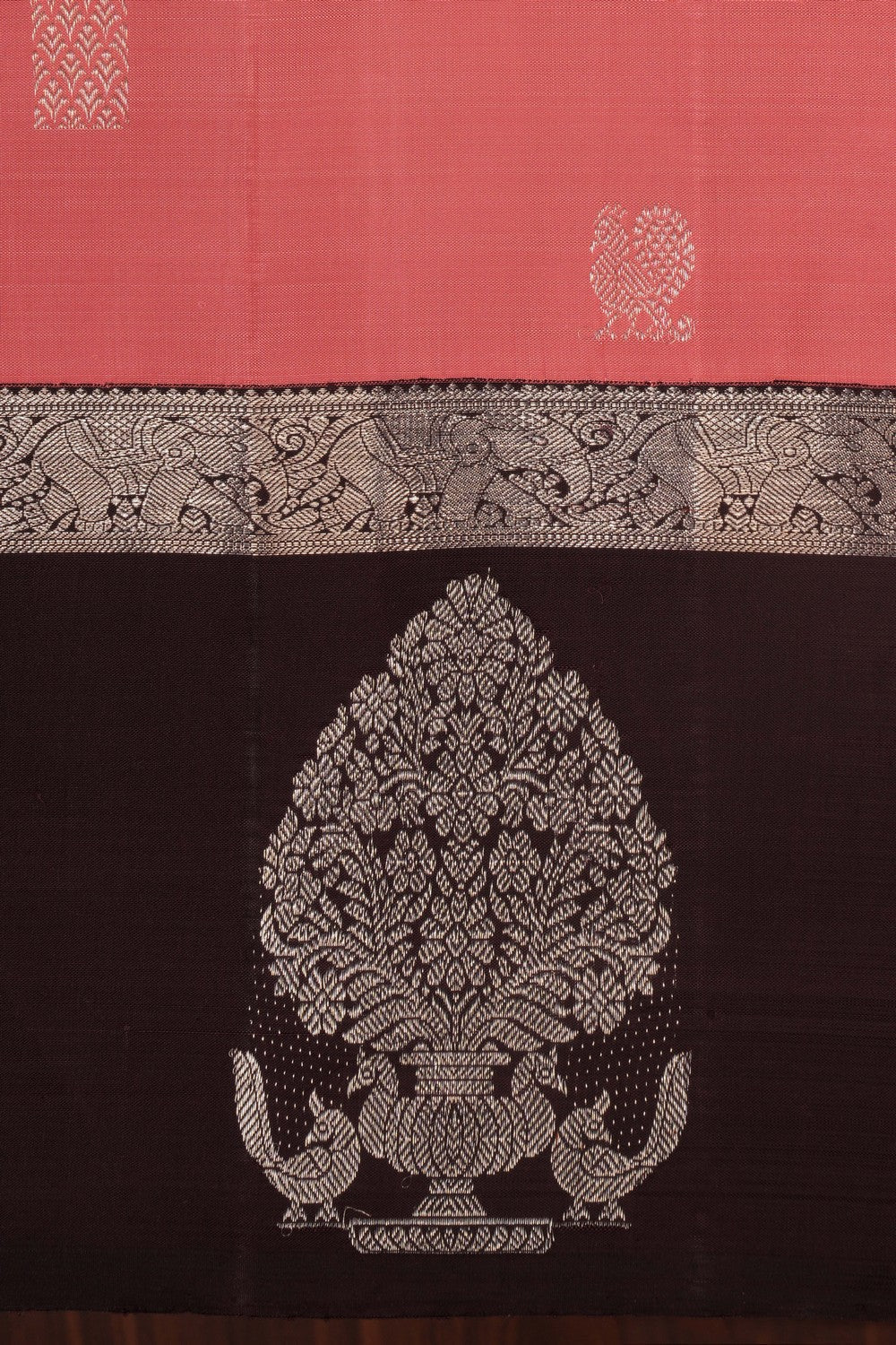 Image of Kanchipuram Silk Pink Saree